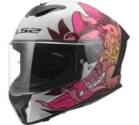 LS2 FF820 Rapid III Poppies Helmet, white-pink, size XS for Men