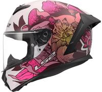 LS2 FF820 Rapid III Poppies Helmet, white-pink, size M for Men
