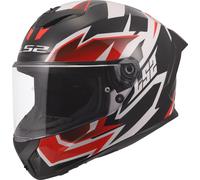 LS2 FF820 Rapid III Xtrem Helmet, black-white-red, size M for Men