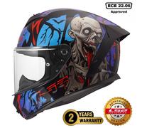LS2 FF820 RAPID III ZOMBIE II ECE22.06 FULL FACE MOTORCYCLE HELMET SKULL ZOMBIES