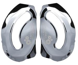 LS2 FF900 Valiant II Plates for Visor Mechanism, Chrome