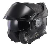 LS2 FF901 Advant X Carbon Black Modular 180° Flip Front Dual Visor Full Face Motorbike Helmet Sport. ECE 22.06 Certified. Complete With Pinlock and Luxury Camo Backpack Style Carry Bag - XS (53-54cm)