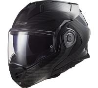 LS2 FF901 Advant X Carbon Black Modular 180° Flip Front Dual Visor Full Face Motorbike Helmet Sport. ECE 22.06 Certified. Complete With Pinlock and Luxury Camo Backpack Style Carry Bag - XXL (63-64cm)