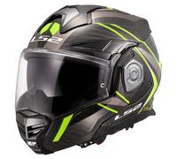 LS2 FF901 ADVANT X CARBON FIBER MODULAR FLIP MOTORBIKE HELMET FUTURE II YELLOW