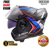 LS2 FF901 ADVANT X CARBON FUTURE flip-up helmet white-blue XXL