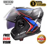 LS2 FF901 Advant X Carbon Future II, modular helmet 3XL Black/White/Blue/Red