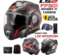 LS2 FF901 Advant X C Modular Helmet RedXS Red