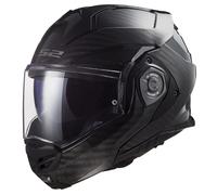 LS2 FF901 Advant X Carbon Black Modular 180° Flip Front Dual Visor Full Face Motorbike Helmet Sport. ECE 22.06 Certified. Complete With Pinlock and Luxury Camo Backpack Style Carry Bag - XS (53-54cm)