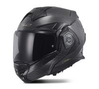 LS2 FF901 Advant X Carbon Black Modular 180° Flip Front Dual Visor Full Face Motorbike Helmet Sport. ECE 22.06 Certified. Complete With Pinlock and Luxury Camo Backpack Style Carry Bag - XL (61-62cm)
