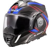 LS2 FF901 ADVANT X CARBON FIBRE MODULAR FLIP MOTORCYCLE HELMET FUTURE II BLUE