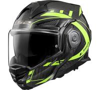 LS2 FF901 Advant X Carbon Modular 180° Flip Front Dual Visor Full Face Motorbike Helmet Sport. ECE 22.06 Certified. Complete With Pinlock and Luxury Camo Backpack Style Carry Bag - FUTURE