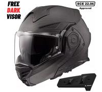 LS2 FF901 ADVANT X FLIP FRONT MODULAR MOTORCYCLE HELMET+ WITH BLUETOOTH INTERCOM