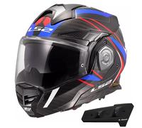 LS2 FF901 ADVANT X FLIP FRONT MODULAR MOTORCYCLE HELMET+ WITH BLUETOOTH INTERCOM