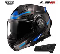 LS2 FF901 ADVANT X FLIP FRONT MODULAR MOTORCYCLE HELMET+ WITH BLUETOOTH INTERCOM
