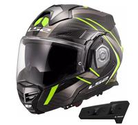 LS2 FF901 ADVANT X FLIP FRONT MODULAR MOTORCYCLE HELMET+ WITH BLUETOOTH INTERCOM