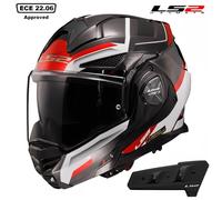 LS2 FF901 ADVANT X FLIP FRONT MODULAR MOTORCYCLE HELMET+ WITH BLUETOOTH INTERCOM