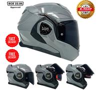 LS2 FF901 ADVANT X FLIP-UP MODULAR MOTORCYCLE CONVERTIBLE JET HELMET NARDO GREY
