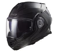 LS2 FF901 Advant X Carbon Black Modular 180° Flip Front Dual Visor Full Face Motorbike Helmet Sport. ECE 22.06 Certified. Complete With Pinlock and Luxury Camo Backpack Style Carry Bag - XS (53-54cm)