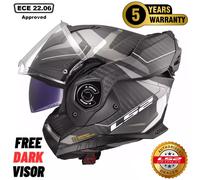 LS2 FF901 Advant X Carbon Horizon Helmet, grey/silver, size S (55/56)