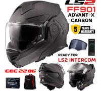 LS2 FF901 ADVANT X SOLID MATT CARBON Motorcycle Motorbike Helmet