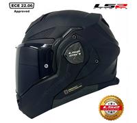 LS2 FF901 Advant X MATT Carbon Black Modular 180° Flip Front Dual Visor Full Face Motorbike Helmet Sport. ECE 22.06 Certified. Pinlock and Backpack Carry Bag - XXL (63-64cm)