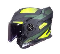 LS2 FF901 Advant X Modular Motorcycle Helmet. 180° Flip Front Dual Visor Full Face Motorbike Helmet. ECE 22.06 Certified - NOVA - Matt Black Yellow - 3XL