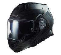 LS2 FF901 Advant X Carbon Black Modular 180° Flip Front Dual Visor Full Face Motorbike Helmet Sport. ECE 22.06 Certified. Complete With Pinlock and Luxury Camo Backpack Style Carry Bag - XS (53-54cm)