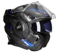 LS2 FF901 Advant X Modular Motorcycle Helmet. 180° Flip Front Dual Visor Full Face Motorbike Helmet. ECE 22.06 Certified. SPECTRUM - Black/Titanium Grey/Blue - M (57/58)