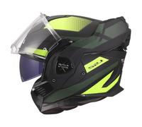 LS2 FF901 Advant X Modular Motorcycle Helmet. 180° Flip Front Dual Visor Full Face Motorbike Helmet. ECE 22.06 Certified - NOVA - Matt Black Yellow - 3XL