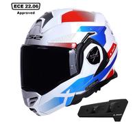 LS2 FF901 ADVANT X NOVA FLIP-UP FRONT MOTORCYCLE HELEMT WITH BLUETOOTH INTERCOM