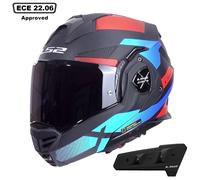 LS2 FF901 ADVANT X NOVA FLIP-UP FRONT MOTORCYCLE HELEMT WITH BLUETOOTH INTERCOM