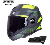 LS2 FF901 ADVANT X NOVA FLIP-UP FRONT MOTORCYCLE HELEMT WITH BLUETOOTH INTERCOM