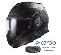 LS2 FF901 ADVANT X SOLID CARBON HELMET WITH LS2 4X UCS PREINSTALLED INTERCOM
