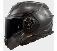 LS2 FF901 Advant X Carbon Black Modular 180° Flip Front Dual Visor Full Face Motorbike Helmet Sport. ECE 22.06 Certified. Complete With Pinlock and Luxury Camo Backpack Style Carry Bag - XL (61-62cm)