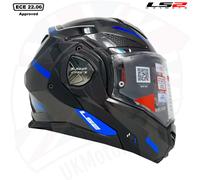 LS2 Advant X FF901 Spectrum Black / Titanium Blue Motorcycle Motorbike Helmet