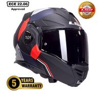 LS2 FF901 ADVANT X ULTRA BLUE RED MODULAR FLIP UP MOTORCYCLE BIKE CRASH HELMET