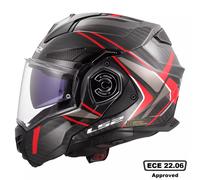 LS2 FF901 MODULAR ADVANT X CARBON FIBRE FLIP FRONT FULL FACE MOTORCYCLE HELMET