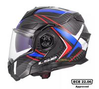 LS2 FF901 ADVANT X CARBON FUTURE flip-up helmet white-blue XXL