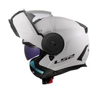 LS2 FF902 - Motocycle Helmet - Modular Flip Up Full Face - SCOPE II - SOLID GLOSS WHITE -L