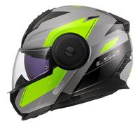 LS2 FF902 Scope 2 Duria Flip-Up Moto Motorcycle Helmet Grey / Hi-Vis Yellow