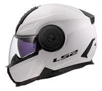 LS2 FF902 Scope 2 Flip-Up Moto Motorcycle Motorbike Helmet Solid Gloss White