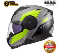 LS2 FF902 SCOPE II DUAL VISOR FLIP UP MOTORCYCLE CRASH HELMET DURIA OXYD SOLID