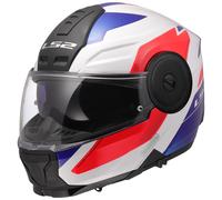 LS2 FF902 SCOPE II DUAL VISOR FLIP UP MOTORCYCLE CRASH HELMET DURIA WHITE BLUE
