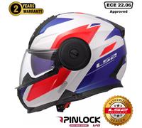 LS2 FF902 Scope II Duria Helmet, white-red-blue, size S for Men