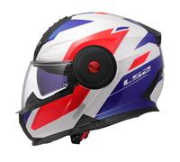 LS2 FF902 Scope 2 Duria Flip-Up Motorbike Helmet White / Blue / Red