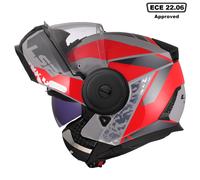 LS2 FF902 SCOPE II FLIP UP FRONT MOTORCYCLE MODULAR DUAL VISOR CRASH HELMET OXYD