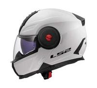 LS2 FF902 Scope 2 Flip-Up Moto Motorcycle Motorbike Helmet Solid Gloss White