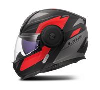 LS2 FF902 Scope II Duria Helmet, black-red, size S for Men