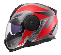 LS2 FF902 SCOPE II OXYD Klapphelm grau-rot XXL