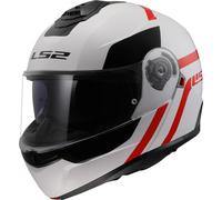 LS2 FF908 Strobe II Autox Helmet, white-red, size XS